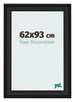 Bilderrahmen 62x93cm Schwarz Gemasert MDF Lazio Vorne Messe | Yourdecoration.at