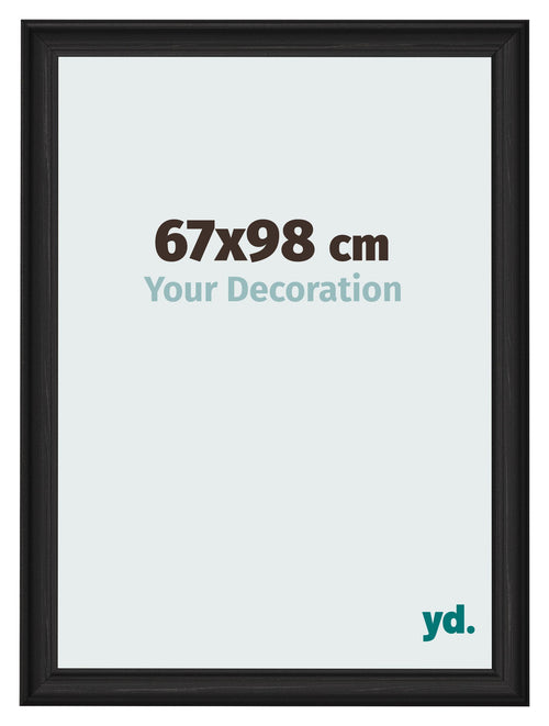 Bilderrahmen 67x98cm Schwarz Gemasert MDF Lazio Vorne Messe | Yourdecoration.at