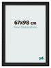 Bilderrahmen 67x98cm Schwarz Gemasert MDF Lazio Vorne Messe | Yourdecoration.at