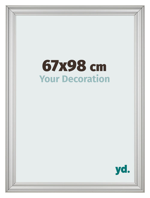 Bilderrahmen 67x98cm Silber Matt MDF Lazio Vorne Messe | Yourdecoration.at