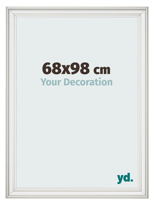 Bilderrahmen 68x98cm Weiss Gewischt MDF Lazio Vorne Messe | Yourdecoration.at