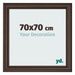 Bilderrahmen 70x70cm Eiche Dunkel MDF Lazio Vorne Messe | Yourdecoration.at
