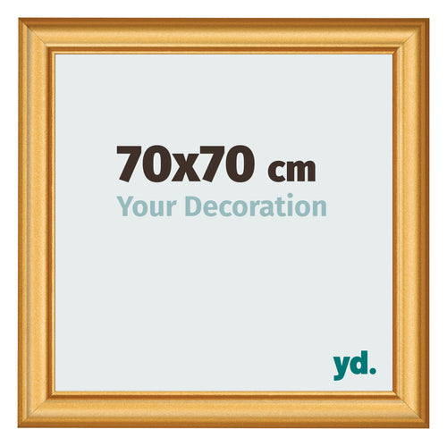 Bilderrahmen 70x70cm Gold Matt MDF Lazio Vorne Messe | Yourdecoration.at