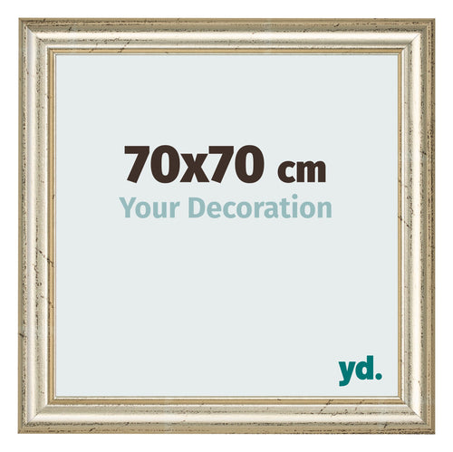 Bilderrahmen 70x70cm Metallglanz MDF Lazio Vorne Messe | Yourdecoration.at