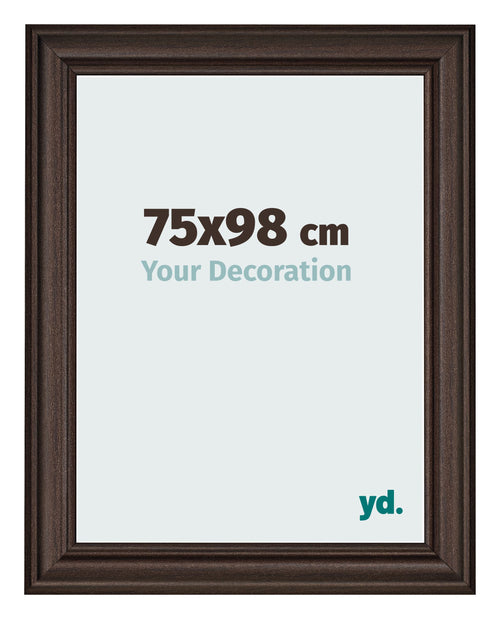 Bilderrahmen 75x98cm Eiche Dunkel MDF Lazio Vorne Messe | Yourdecoration.at