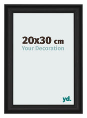 Bilderrahmen 20x30cm Schwarz Gemasert MDF Lazio Vorne Messe | Yourdecoration.at