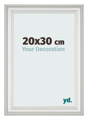 Bilderrahmen 20x30cm Weiss Gewischt MDF Lazio Vorne Messe | Yourdecoration.at
