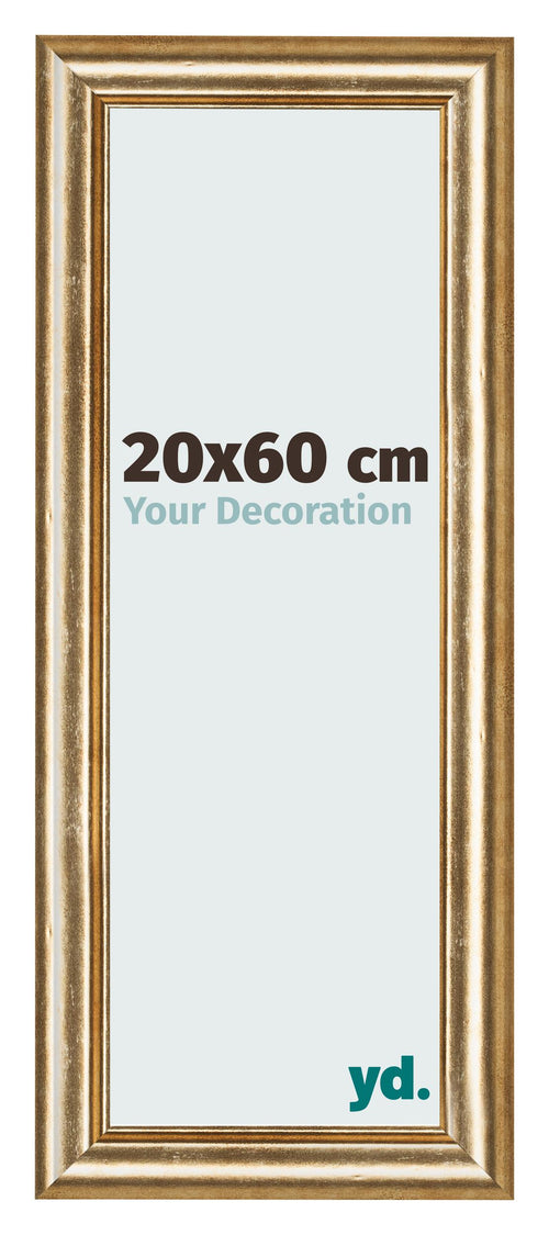 Bilderrahmen 20x60cm Gold Antik MDF Lazio Vorne Messe | Yourdecoration.at