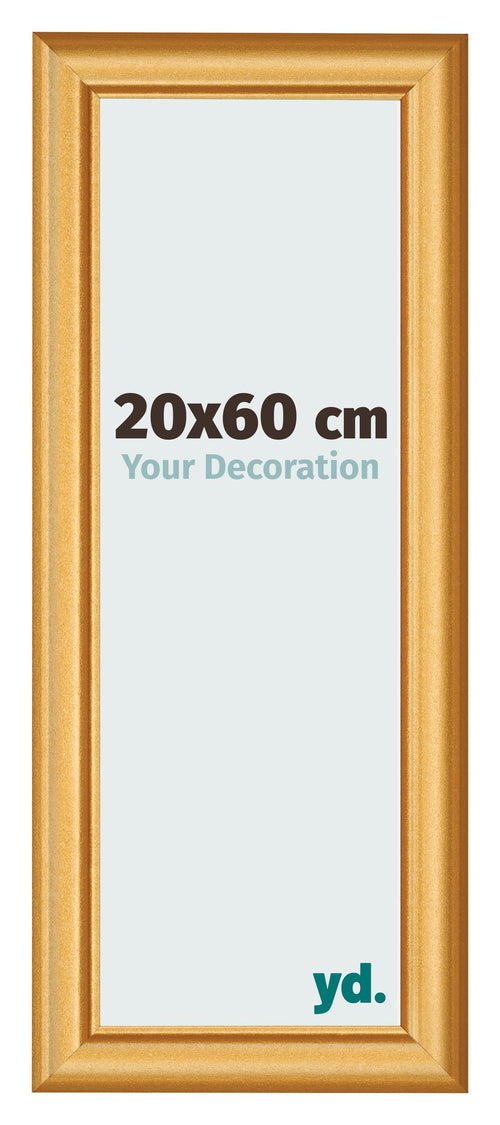 Bilderrahmen 20x60cm Gold Matt MDF Lazio Vorne Messe | Yourdecoration.at