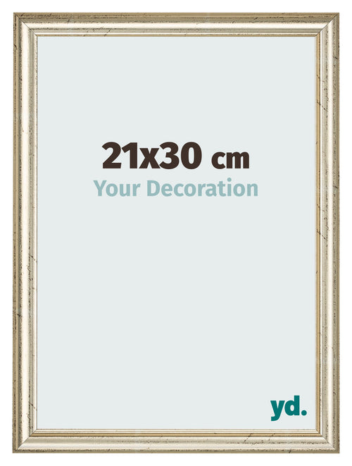 Bilderrahmen 21x30cm Metallglanz MDF Lazio Vorne Messe | Yourdecoration.at