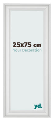 Bilderrahmen 25x75cm Weiss Gewischt MDF Lazio Vorne Messe | Yourdecoration.at