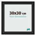 Bilderrahmen 30x30cm Schwarz Gemasert MDF Lazio Vorne Messe | Yourdecoration.at