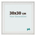 Bilderrahmen 30x30cm Weiss Gewischt MDF Lazio Vorne Messe | Yourdecoration.at