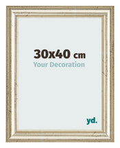 Bilderrahmen 30x40cm Metallglanz MDF Lazio Vorne Messe | Yourdecoration.at