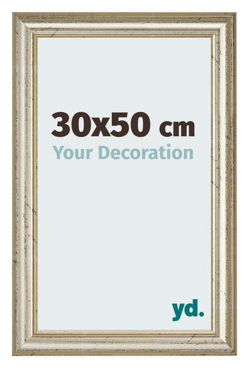 Bilderrahmen 30x50cm Metallglanz MDF Lazio Vorne Messe | Yourdecoration.at