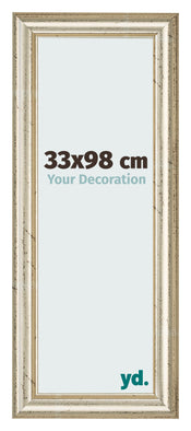 Bilderrahmen 33x98cm Metallglanz MDF Lazio Vorne Messe | Yourdecoration.at