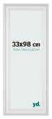 Bilderrahmen 33x98cm Weiss Gewischt MDF Lazio Vorne Messe | Yourdecoration.at