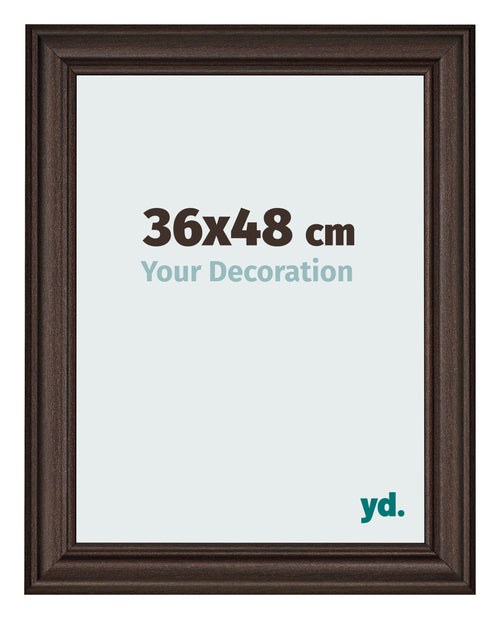 Bilderrahmen 36x48cm Eiche Dunkel MDF Lazio Vorne Messe | Yourdecoration.at