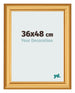 Bilderrahmen 36x48cm Gold Matt MDF Lazio Vorne Messe | Yourdecoration.at