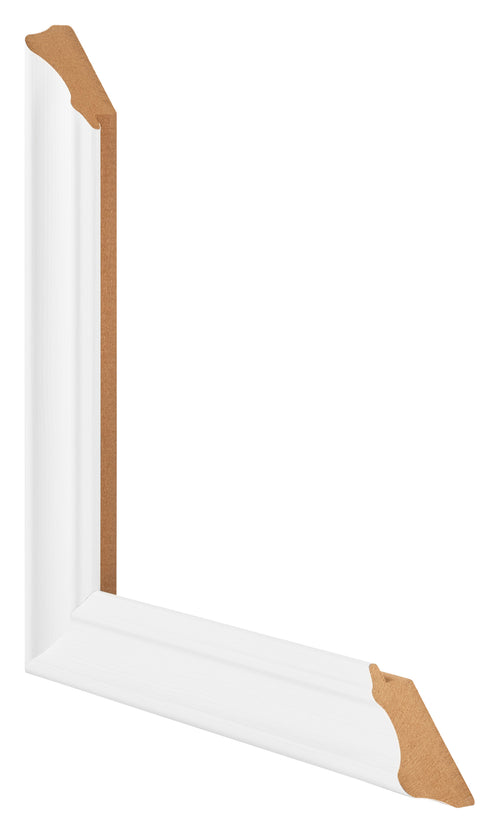 Bilderrahmen 42x59 4cm A2 Weiss Gewischt MDF Lazio Detail Querschnitte | Yourdecoration.at