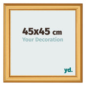 Bilderrahmen 45x45cm Gold Matt MDF Lazio Vorne Messe | Yourdecoration.at