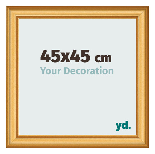 Bilderrahmen 45x45cm Gold Matt MDF Lazio Vorne Messe | Yourdecoration.at