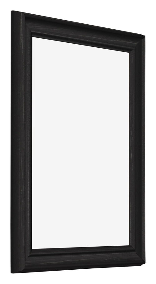 Bilderrahmen 45x60cm Schwarz Gemasert MDF Lazio Vorne Schrag | Yourdecoration.at