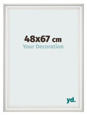 Bilderrahmen 48x67cm Weiss Gewischt MDF Lazio Vorne Messe | Yourdecoration.at