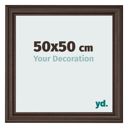 Bilderrahmen 50x50cm Eiche Dunkel MDF Lazio Vorne Messe | Yourdecoration.at