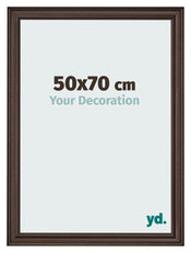 Bilderrahmen 50x70cm Eiche Dunkel MDF Lazio Vorne Messe | Yourdecoration.at