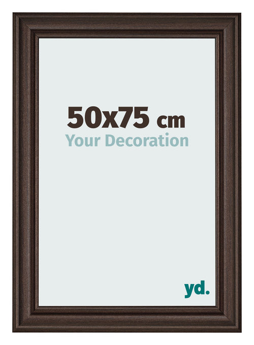 Bilderrahmen 50x75cm Eiche Dunkel MDF Lazio Vorne Messe | Yourdecoration.at