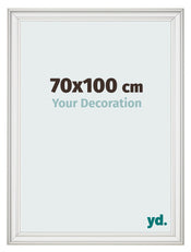 Bilderrahmen 70x100cm Weiss Gewischt MDF Lazio Vorne Messe | Yourdecoration.at