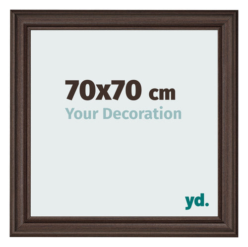 Bilderrahmen 70x70cm Eiche Dunkel MDF Lazio Vorne Messe | Yourdecoration.at
