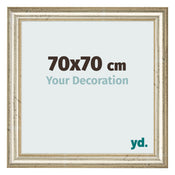 Bilderrahmen 70x70cm Metallglanz MDF Lazio Vorne Messe | Yourdecoration.at
