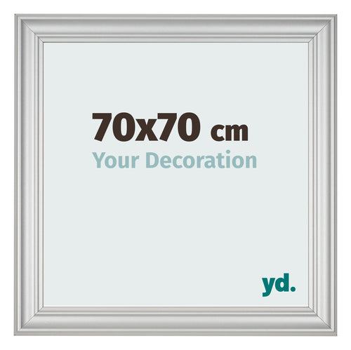 Bilderrahmen 70x70cm Silber Matt MDF Lazio Vorne Messe | Yourdecoration.at