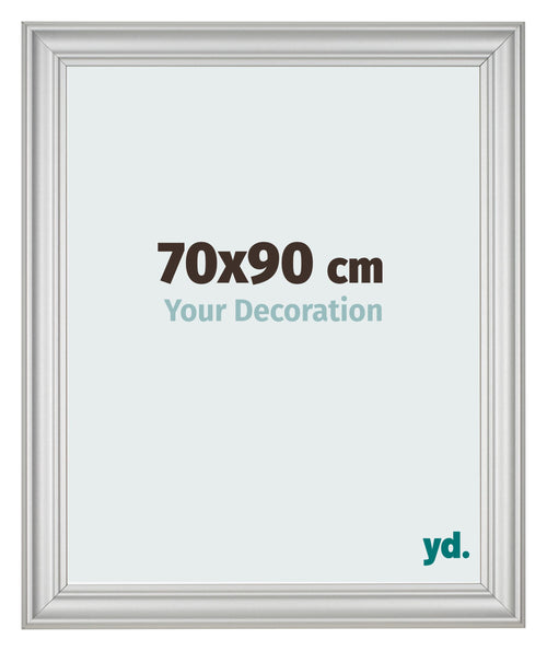 Bilderrahmen 70x90cm Silber Matt MDF Lazio Vorne Messe | Yourdecoration.at