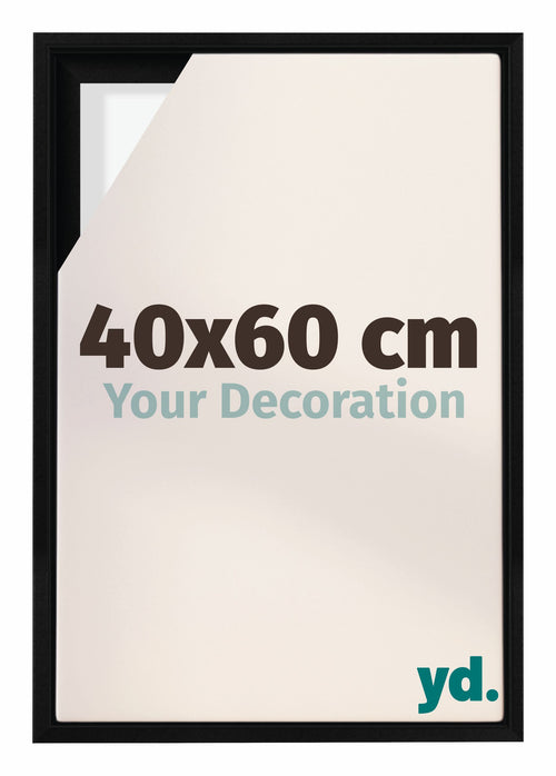 Lyon MDF Schattenfugenrahmen 40x60cm Schwarz Matt Vorne Messe | Yourdecoration.at