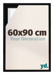 Lyon MDF Schattenfugenrahmen 60x90cm Schwarz Matt Vorne Messe | Yourdecoration.at