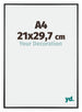Austin Aluminium Bilderrahmen 21x29 7cm A4 Schwarz Hochglanz Vorne Messe | Yourdecoration.at