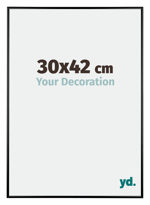 Austin Aluminium Bilderrahmen 30x42cm Schwarz Hochglanz Vorne Messe | Yourdecoration.at