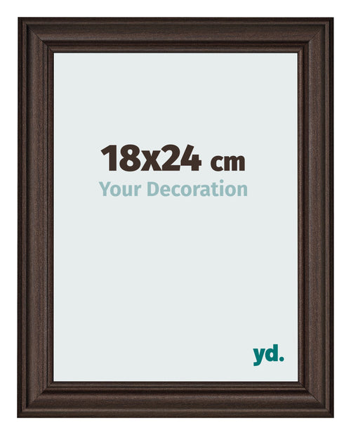Bilderrahmen 18x24cm Eiche Dunkel MDF Lazio Vorne Messe | Yourdecoration.at