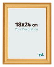 Bilderrahmen 18x24cm Gold Matt MDF Lazio Vorne Messe | Yourdecoration.at