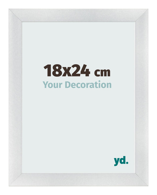 Bilderrahmen 18x24cm Silber Schwarz Gewischt MDF Pisa Vorne Messe | Yourdecoration.at