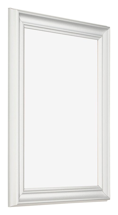 Bilderrahmen 18x24cm Weiss Gewischt MDF Lazio Vorne Schrag | Yourdecoration.at