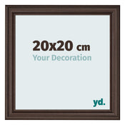 Bilderrahmen 20x20cm Eiche Dunkel MDF Lazio Vorne Messe | Yourdecoration.at