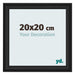 Bilderrahmen 20x20cm Schwarz Gemasert MDF Lazio Vorne Messe | Yourdecoration.at