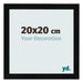 Bilderrahmen 20x20cm Schwarz Silber Poliert MDF Pisa Vorne Messe | Yourdecoration.at