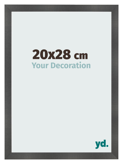 Bilderrahmen 20x28cm Schwarz Silber Poliert MDF Pisa Vorne Messe | Yourdecoration.at