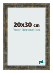 Bilderrahmen 20x30cm Blau Gold Meliert MDF Pisa Vorne Messe | Yourdecoration.at