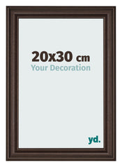 Bilderrahmen 20x30cm Eiche Dunkel MDF Lazio Vorne Messe | Yourdecoration.at